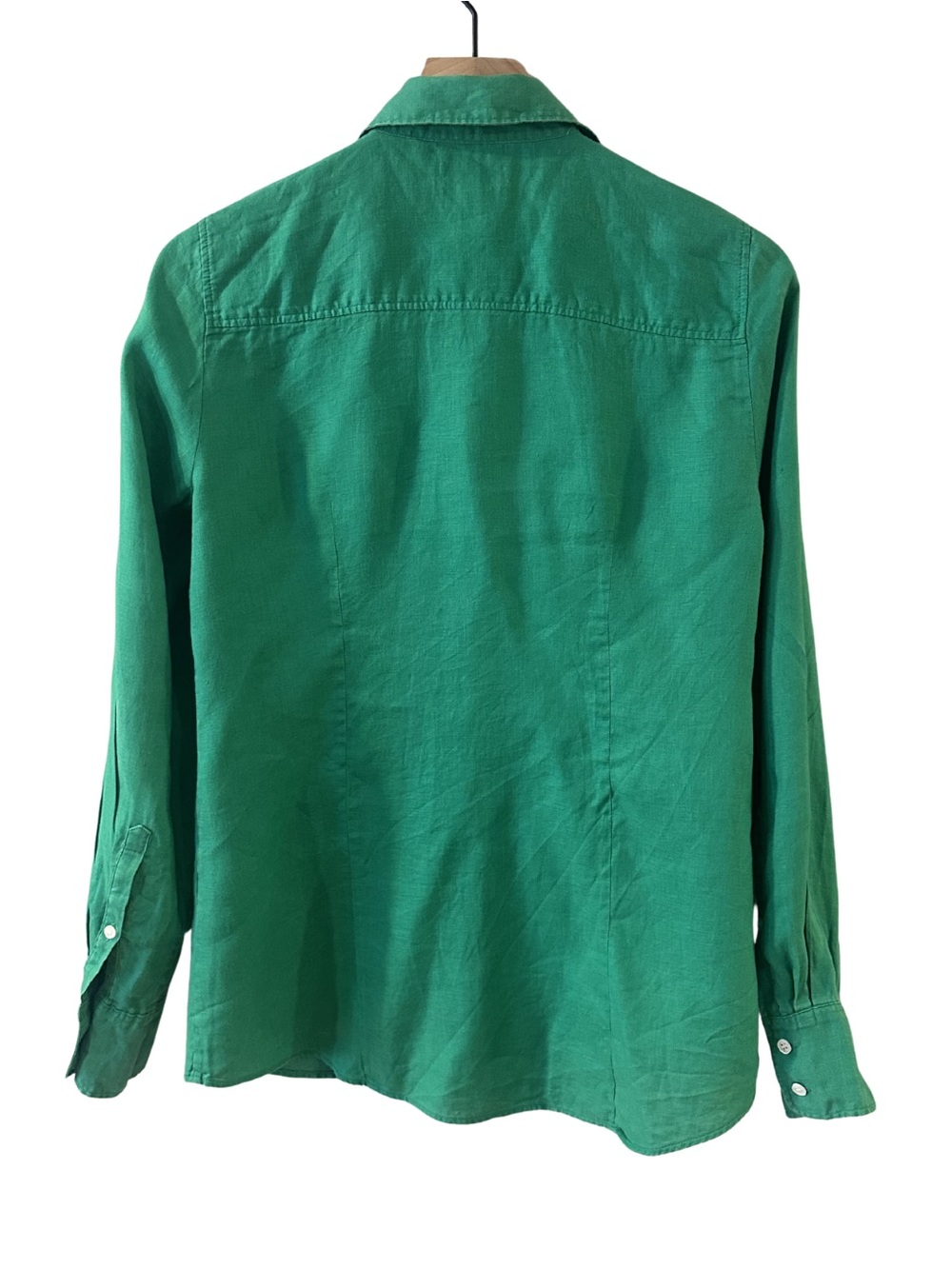J. Crew 100% Linen Kelly Green Perfect Button Down Shirt - Picture 2 of 6